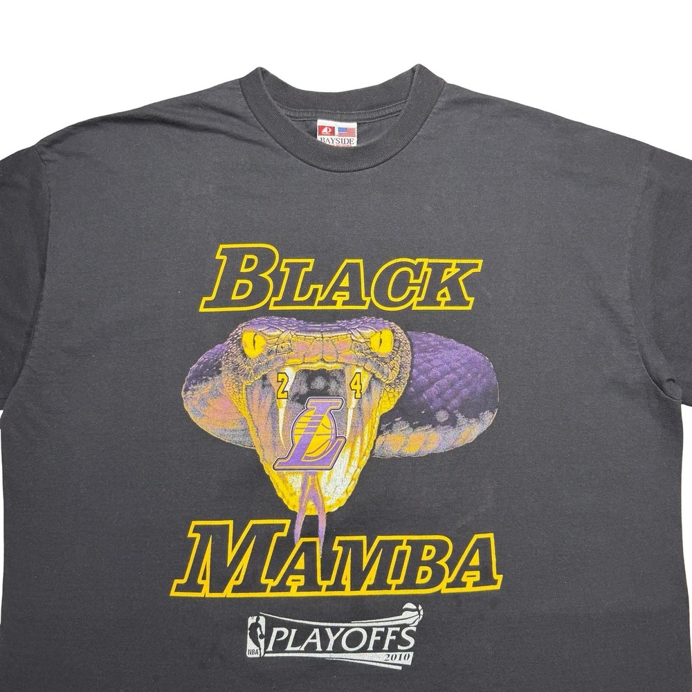 2010 LA Los Angeles Lakers x Kobe Bryant Black Mamba basketball shirt